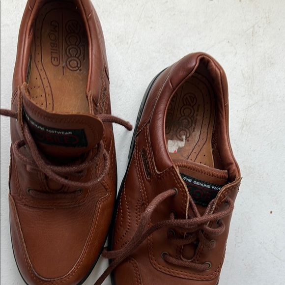 Ecco Brown Leather lace up walking shoe Mobile - Picture 5 of 8